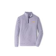  Lsu Perth Sugar Stripe Performance 1/4 Zip Pullover