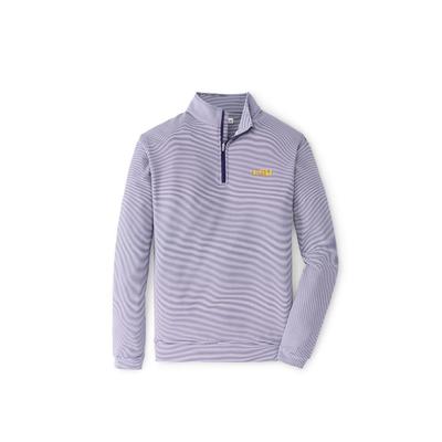 LSU Perth Sugar Stripe Performance 1/4 Zip Pullover 