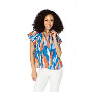  Royal And Orange Stewart Simmons The Abstract Blouse