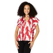  Crimson And White Stewart Simmons The Abstract Blouse