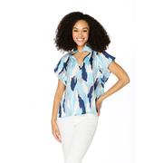  Light Blue And Navy Stewart Simmons The Abstract Blouse