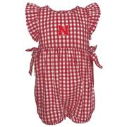  Nebraska Garb Infant Constance Gingham Bubble Onesie