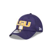  Lsu New Era 3930 Helmet Stripe Flex Fit Cap