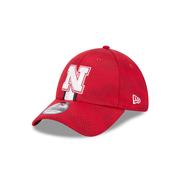  Nebraska New Era 3930 Helmet Stripe Flex Fit Cap