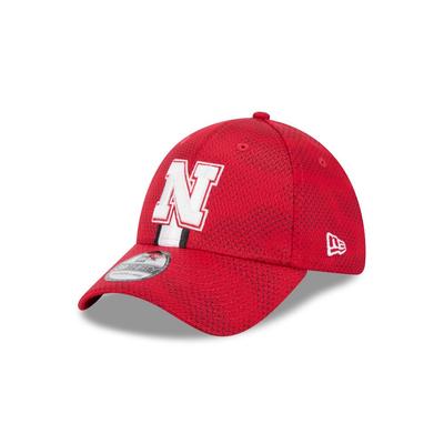 Nebraska New Era 3930 Helmet Stripe Flex Fit Cap