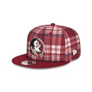  Florida State New Era 950 Plaid Statement Flat Bill Snapback Cap