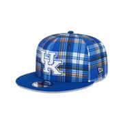  Kentucky New Era 950 Plaid Statement Flat Bill Snapback Cap