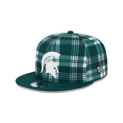 Michigan State New Era 950 Plaid Statement Flat Bill Snapback Cap