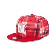  Nebraska New Era 950 Plaid Statement Flat Bill Snapback Cap