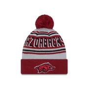  Arkansas New Era Wordmark Knit Pom Beanie