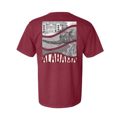 Alabama Wavy Sections Comfort Colors Tee