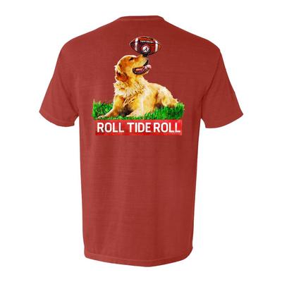 Alabama Golden Retriever Football Comfort Colors Tee