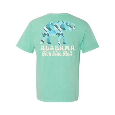 Alabama Women's Brush Strokes Comfort Colors Pocket Tee CHALKY_MINT