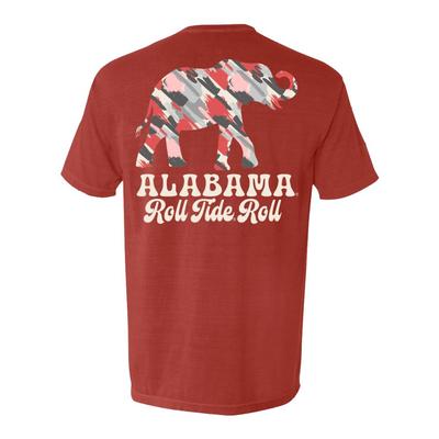 Alabama Women's Brush Strokes Comfort Colors Pocket Tee