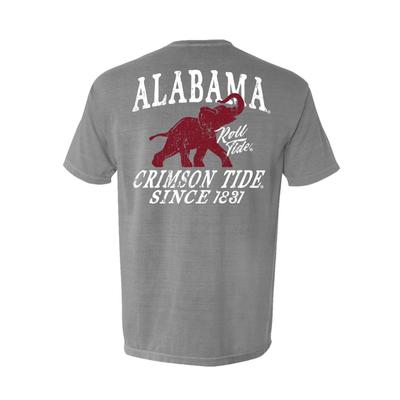 Alabama Women's Bold Text Comfort Colors Tee GREY