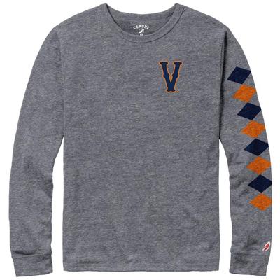 Virginia League Diamond Sleeve Victory Falls Long Sleeve Tee