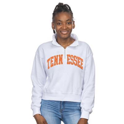 Tennessee Zoozatz Women's Sport Crop 1/4 Zip Crew