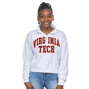  Virginia Tech Zoozatz Women's Sport Crop 1/4 Zip Crew