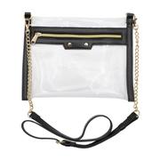  Capri Designs Front Zipper Flat Crossbody Clear Bag