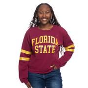  Florida State Zoozatz Women's Glitter Sleeve Crew