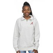  Alabama Zoozatz Women's Sport Crew 1/4 Zip Left Chest Embroidered Pullover