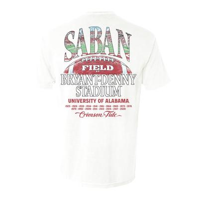 Alabama Saban Field Comfort Colors Tee WHITE