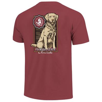 Florida State Retriever Wooden Frame Comfort Colors Tee