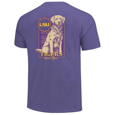 LSU Retriever Wooden Frame Comfort Colors Tee