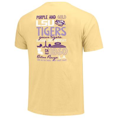 LSU School Elements Stack Comfort Colors Tee