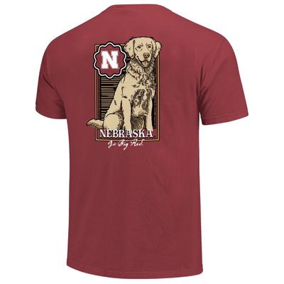 Nebraska Retriever Wooden Frame Comfort Colors Tee