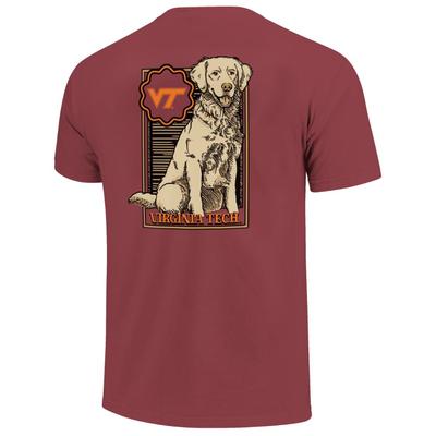 Virginia Tech Retriever Wooden Frame Comfort Colors Tee