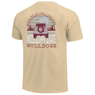 Mississippi State Meet Me at the Tailgate Jeep Comfort Colors Pocket Tee