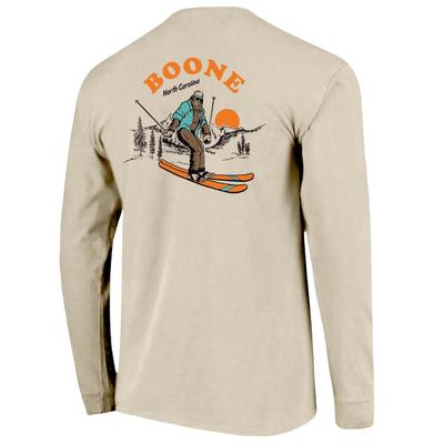 Boone Cool Guy on Skis Comfort Colors Long Sleeve Tee