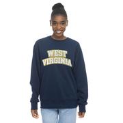  West Virginia Zoozatz Sparkle Chenille Applique Sport Crew