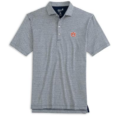 Auburn Johnnie-O Clipper Striped Jersey Performance Polo