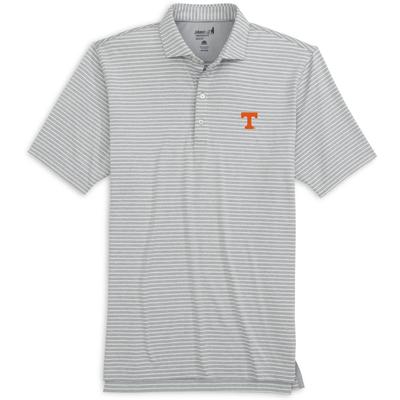 Tennessee Johnnie-O Clipper Striped Jersey Performance Polo SEAL