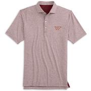  Virginia Tech Johnnie- O Clipper Striped Jersey Performance Polo