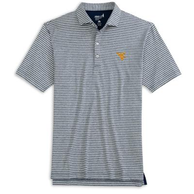 West Virginia Johnnie-O Clipper Striped Jersey Performance Polo