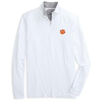 Clemson Johnnie-O Freeborne Performance 1/4 Zip WHITE