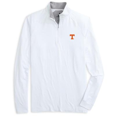 Tennessee Johnnie-O Freeborne Performance 1/4 Zip WHITE