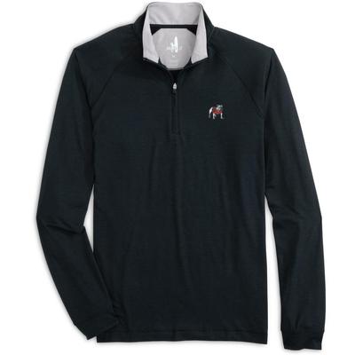 Georgia Johnnie-O Freeborne Performance 1/4 Zip BLACK