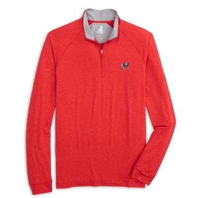 Georgia Johnnie-O Freeborne Performance 1/4 Zip RED