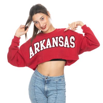 Arkansas Zoozatz Uber Crop Fleece Crew