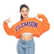  Clemson Zoozatz Uber Crop Fleece Crew