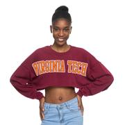  Virginia Tech Zoozatz Uber Crop Fleece Crew