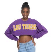  Lsu Zoozatz Uber Crop Fleece Crew