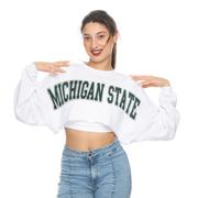  Michigan State Zoozatz Uber Crop Fleece Crew