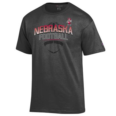 Nebraska Champion Arch Tonal Football Tee