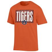  Auburn Champion Women's Rectangle Over Print Tee