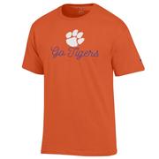  Clemson Champion Women's Logo Over Script Tee